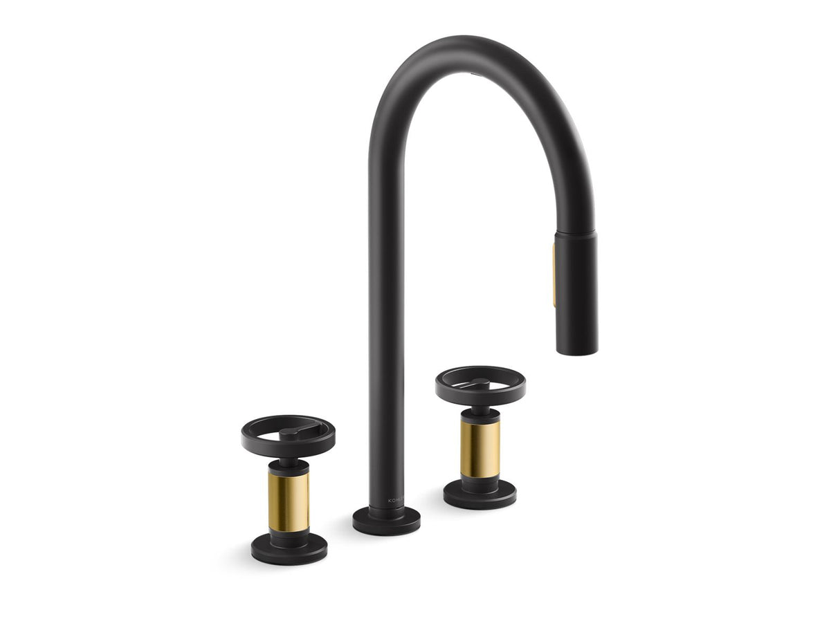 Billet® Touchless pull-down kitchen sink faucet with two-function sprayhead
