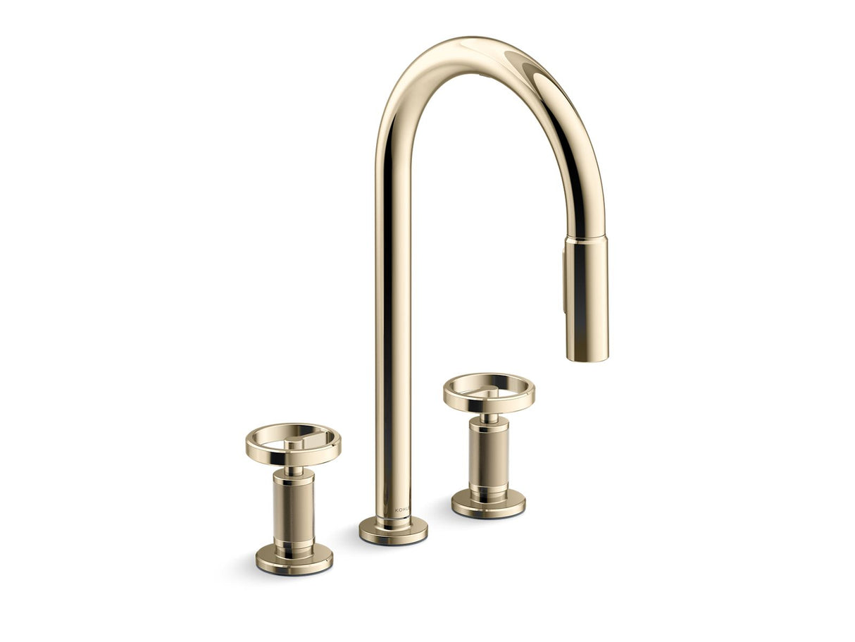 Billet® Touchless pull-down kitchen sink faucet with two-function sprayhead