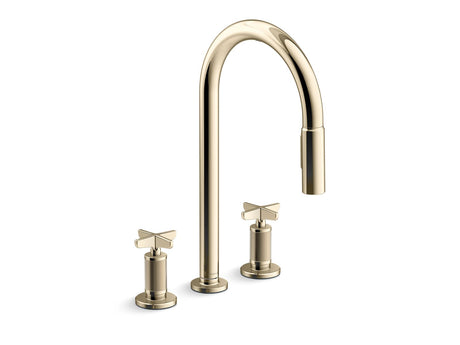 Billet® Touchless pull-down kitchen sink faucet with two-function sprayhead