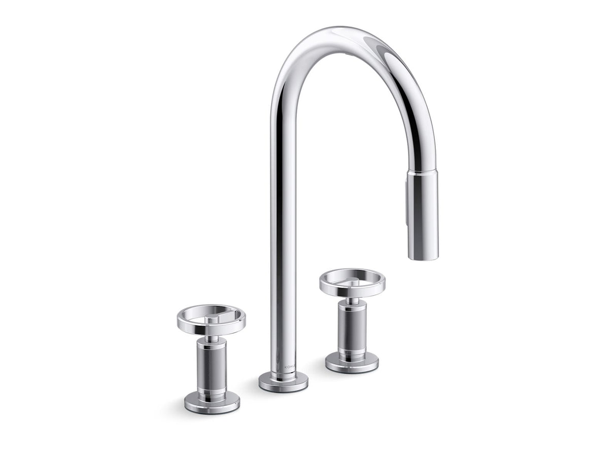 Billet® Touchless pull-down kitchen sink faucet with two-function sprayhead