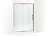 Statement™ 54"-60" W x 76" H pivot shower door with 5/16"-thick Crystal Clear glass