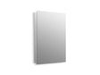 Catalan® 24-1/8" W x 36-1/8" H aluminum single-door medicine cabinet with 170 degree hinge