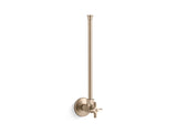1/2" NPT angle supply with stop with cross handle and annealed vertical tube