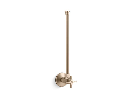 1/2" NPT angle supply with stop with cross handle and annealed vertical tube