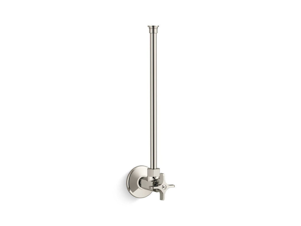 1/2" NPT angle supply with stop with cross handle and annealed vertical tube