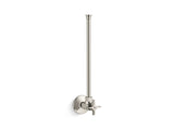 1/2" NPT angle supply with stop with cross handle and annealed vertical tube