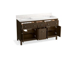 Malin™ by Studio McGee 60" bathroom vanity cabinet with sinks and quartz top