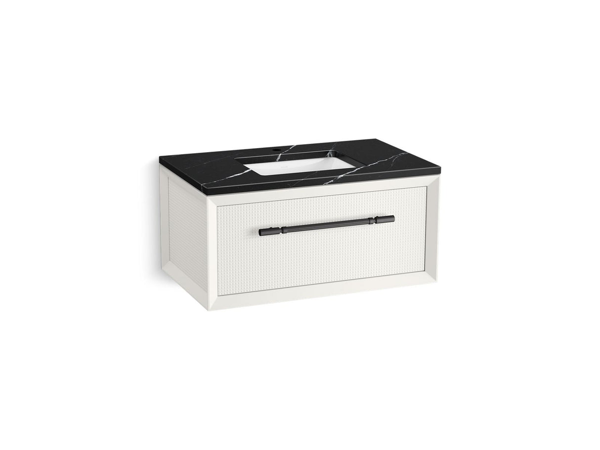Enivo® 36" wall-hung bathroom vanity cabinet with sink and quartz top