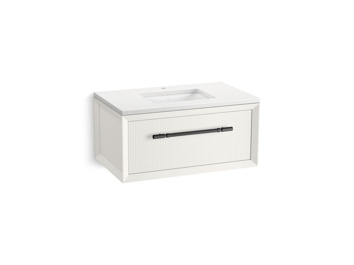 Enivo® 36" wall-hung bathroom vanity cabinet with sink and quartz top