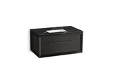 Enivo® 36" wall-hung bathroom vanity cabinet with sink and quartz top