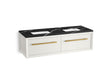 Enivo® 60" wall-hung bathroom vanity cabinet with sinks and quartz top