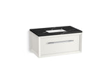 Enivo® 36" wall-hung bathroom vanity cabinet with sink and quartz top