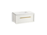 Enivo® 36" wall-hung bathroom vanity cabinet with sink and quartz top