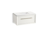 Enivo® 36" wall-hung bathroom vanity cabinet with sink and quartz top