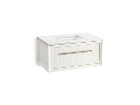 Enivo® 36" wall-hung bathroom vanity cabinet with sink and quartz top