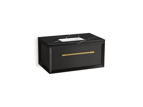 Enivo® 36" wall-hung bathroom vanity cabinet with sink and quartz top
