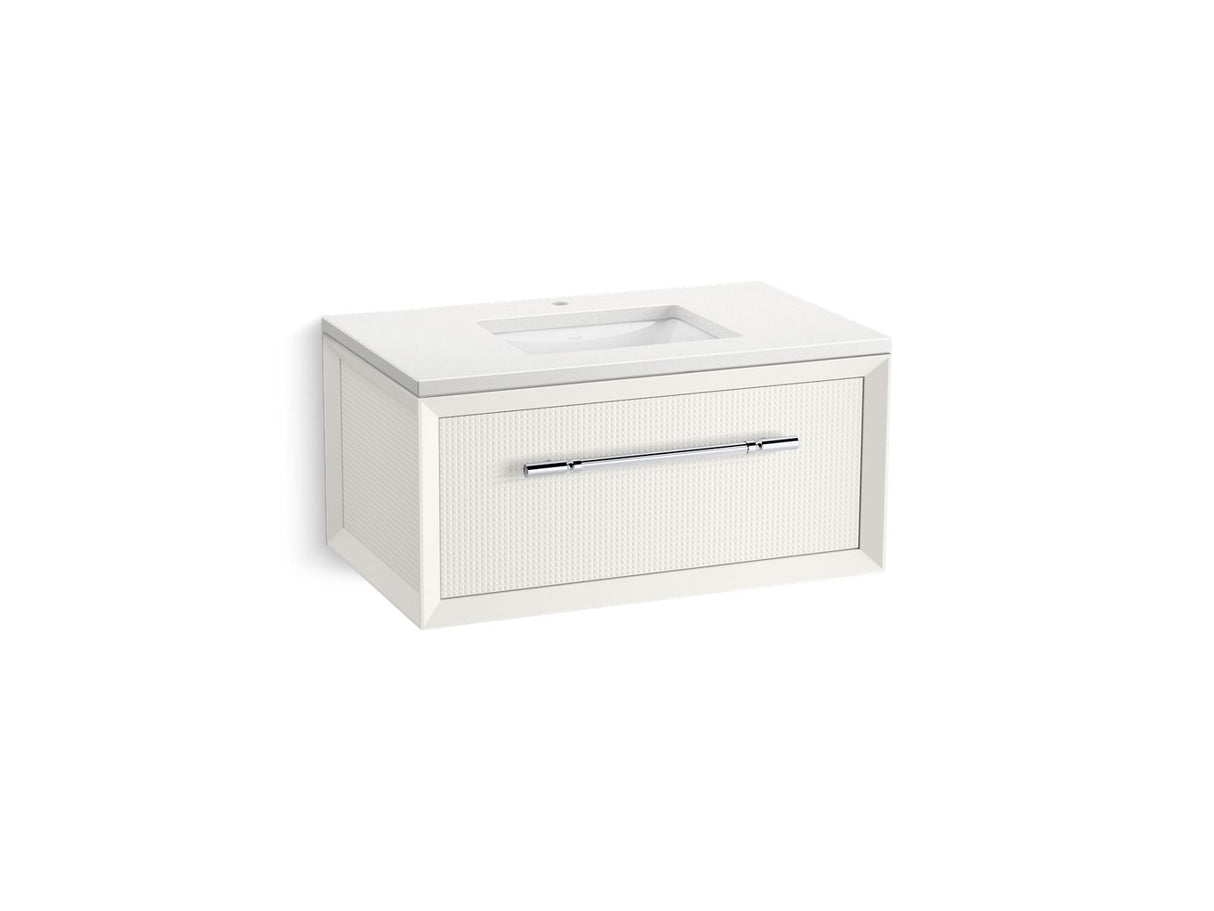 Enivo® 36" wall-hung bathroom vanity cabinet with sink and quartz top