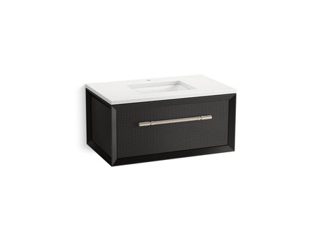 Enivo® 36" wall-hung bathroom vanity cabinet with sink and quartz top
