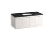 Jute® 48" wall-hung bathroom vanity cabinet with sink and quartz top