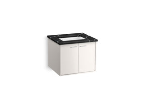 Jute® 24" wall-hung bathroom vanity cabinet with sink and quartz top