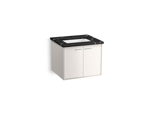 Jute® 24" wall-hung bathroom vanity cabinet with sink and quartz top
