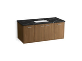 Jute® 48" wall-hung bathroom vanity cabinet with sink and quartz top