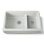 Whitehaven® Smart Divide® 35-1/2" undermount double-bowl farmhouse kitchen sink with short apron