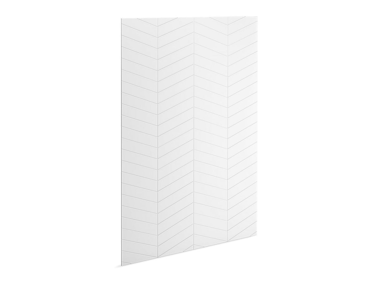 Stoneridge™ 96" x 72" shower back wall with chevron design
