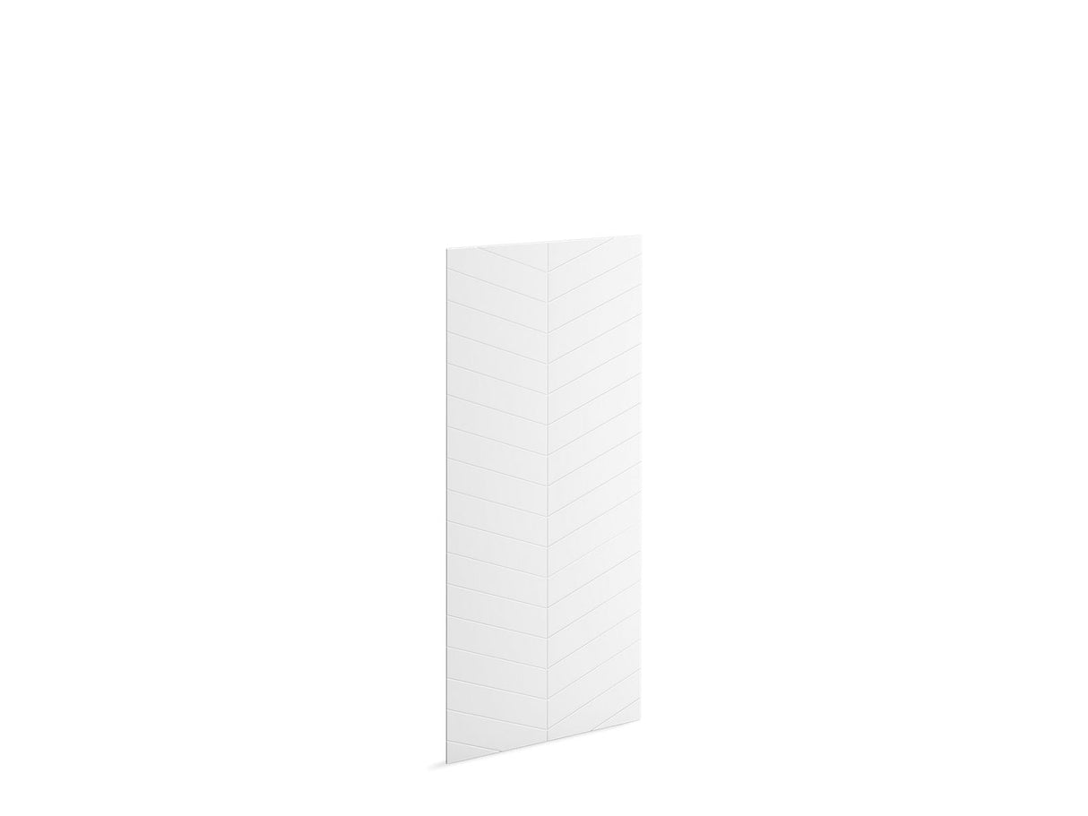 Stoneridge™ 96" x 30" left shower end wall with chevron design