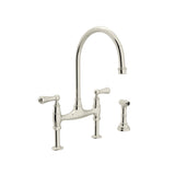 Georgian Era Bridge Kitchen Faucet With Side Spray