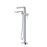 2-way Type T (thermostatic) coaxial floor-mount tub filler with Handshower trim