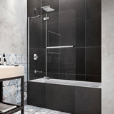 PRATIKA Bath Shield 42 inches' x 56 inches Clear Duraclean Glass