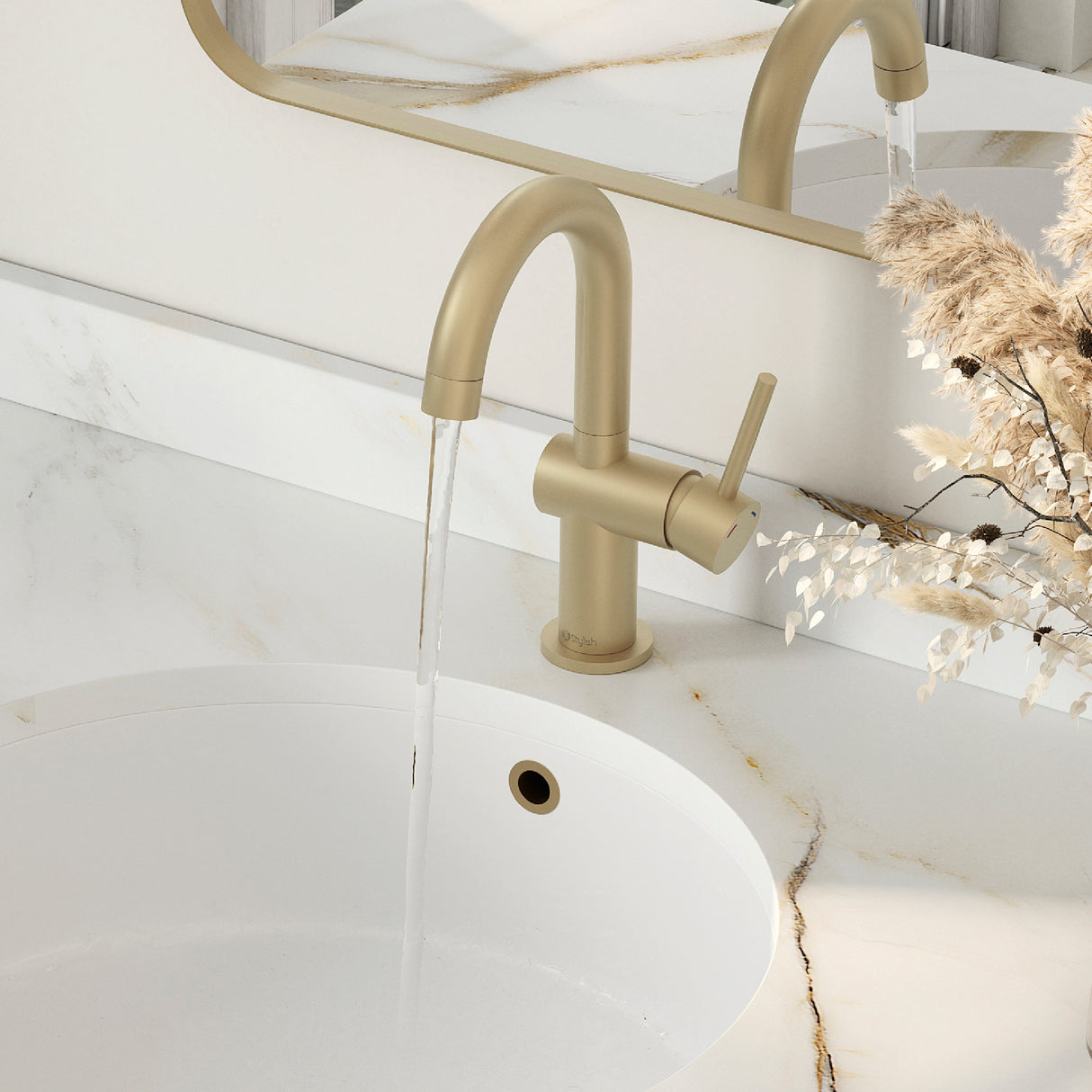 Single Handle 10 1/8" Pull Down Bathroom Faucet