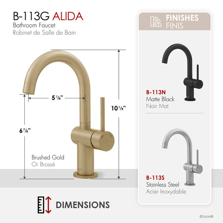 Single Handle 10 1/8" Pull Down Bathroom Faucet