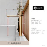 Single Handle 12 1/2" Vessel Bathroom Faucet
