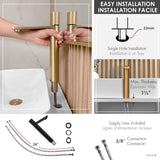 Single Handle 12 1/2" Vessel Bathroom Faucet