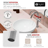 Single Handle 12 5/8" Vessel Bathroom Faucet