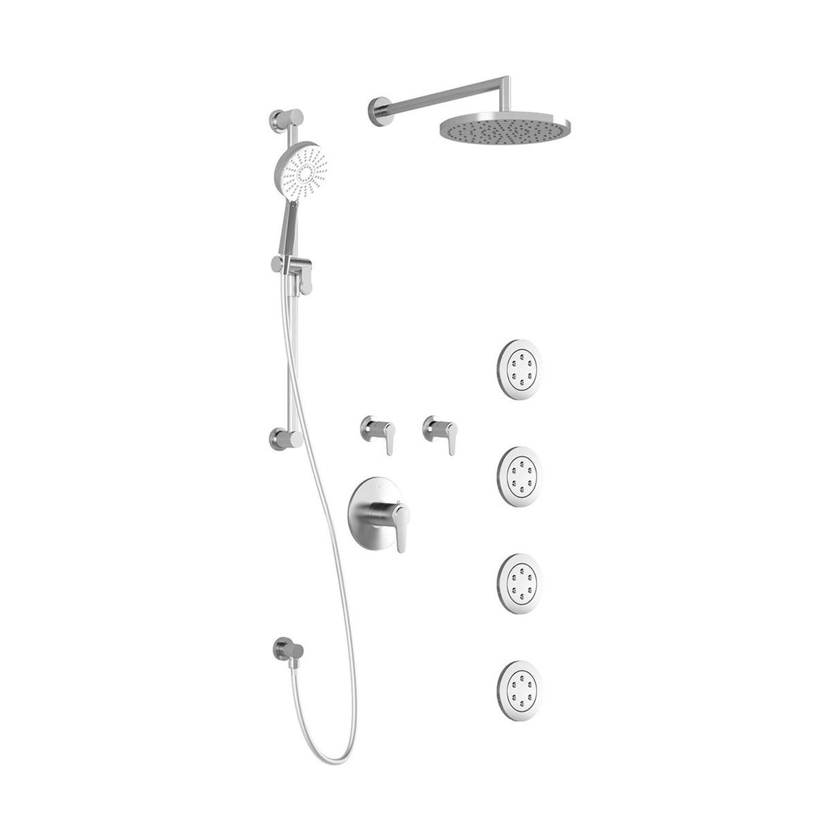 KONTOUR T375 PLUS : Thermostatic Shower System with Wallarm Chrome