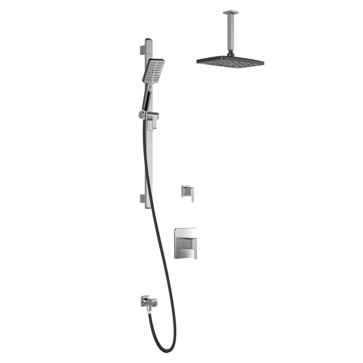 GRAFIK T2 PREMIA (Valves Not Included) : AQUATONIK T/P Shower System Vertical Ceiling Arm