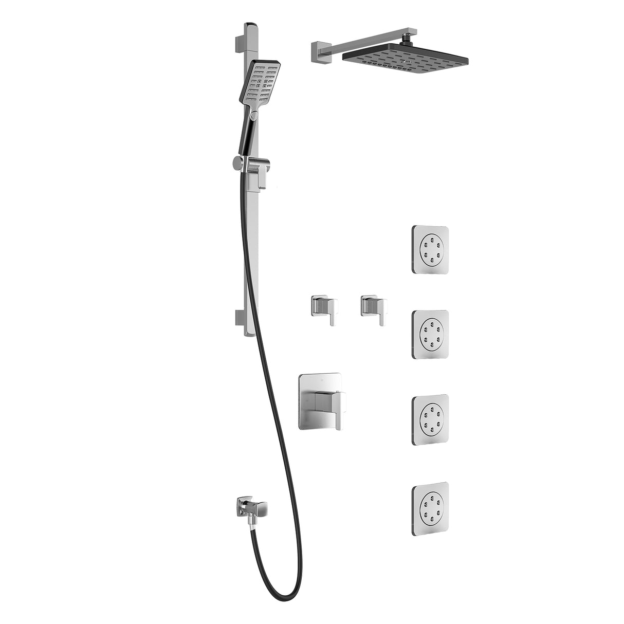 GRAFIK T375 PREMIA (Valves Not Included) : Thermostatic Shower System with Wallarm