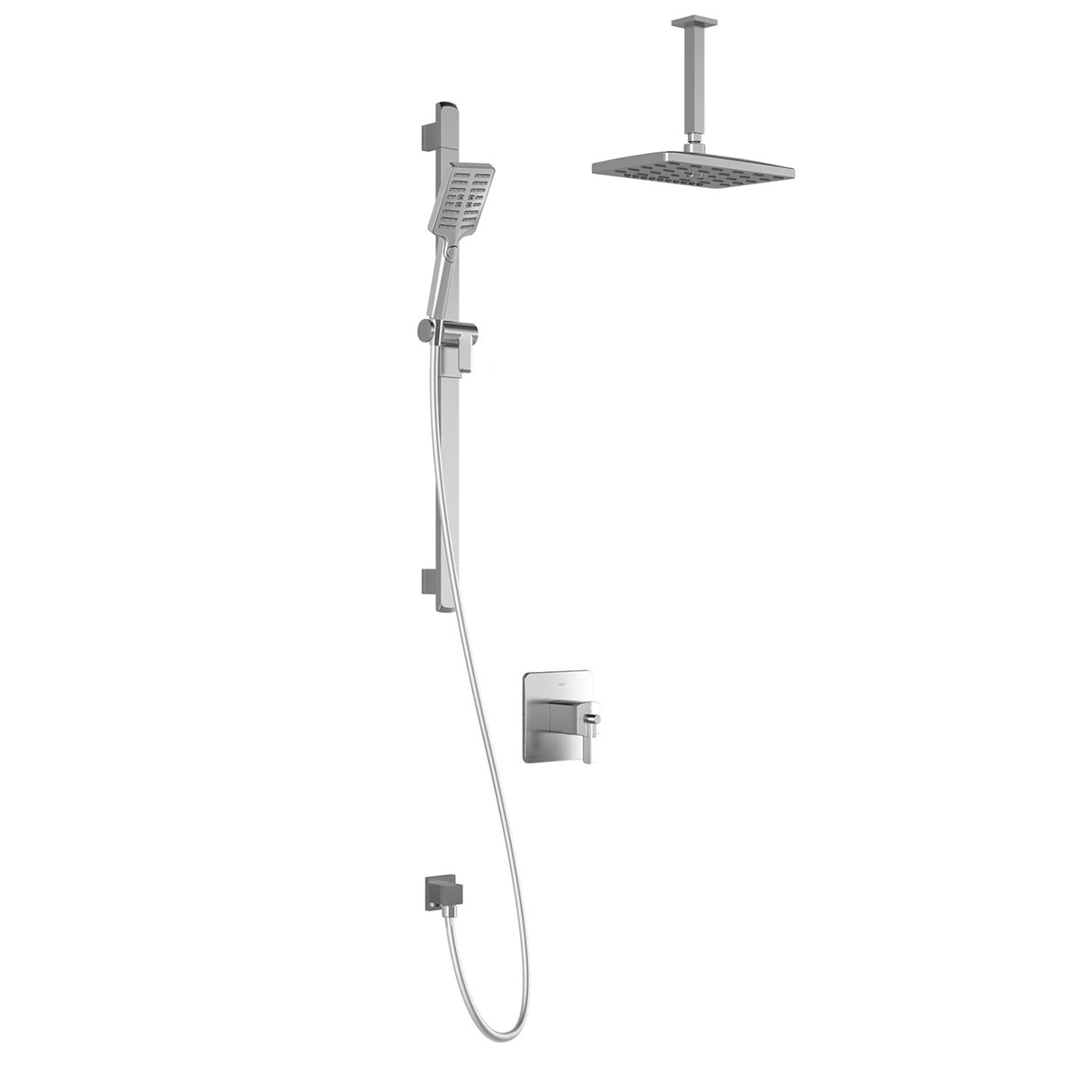 GRAFIK TCD1 PREMIA (Valve Not Included) : AQUATONIK T/P Coaxial Shower System with Vertical Ceiling Arm