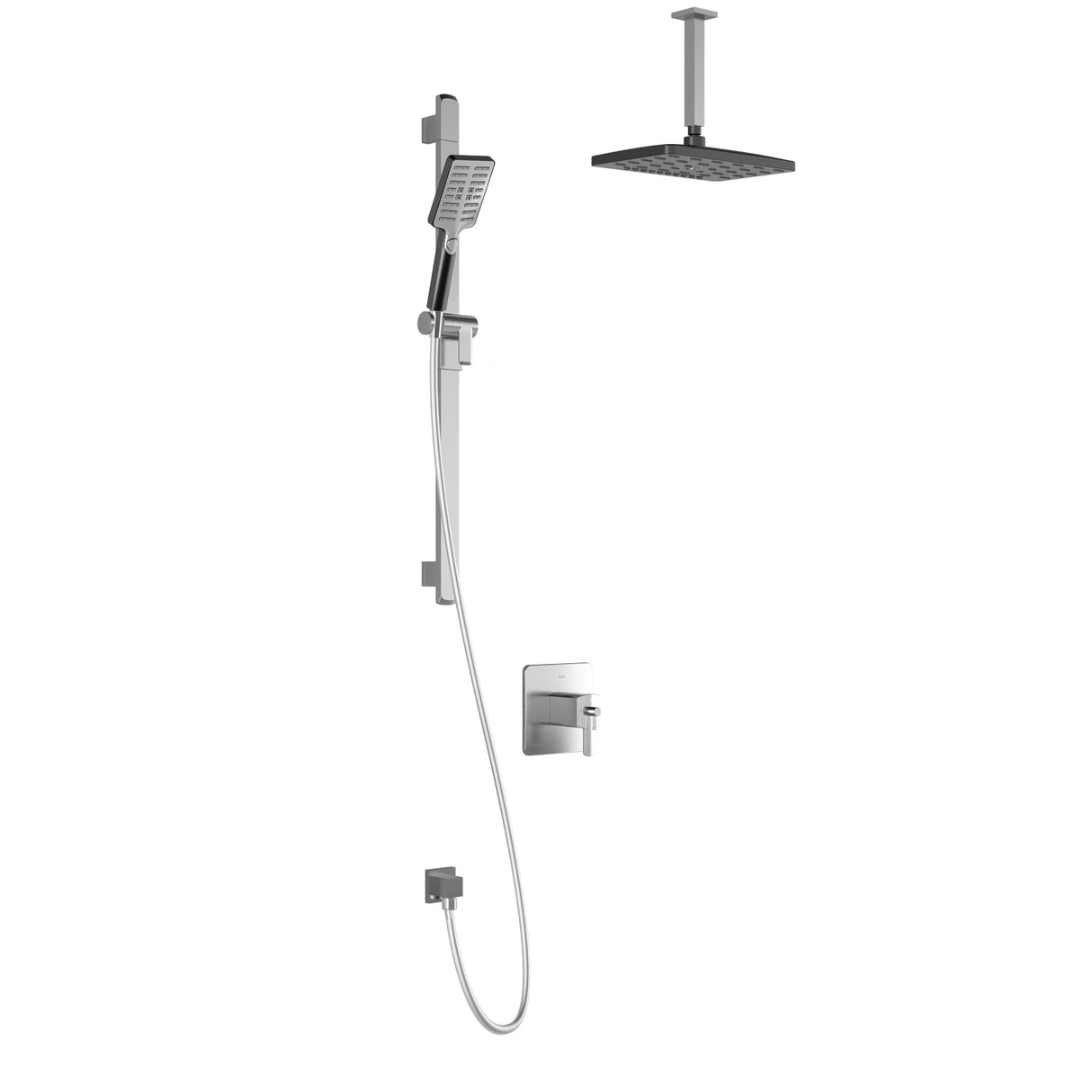 GRAFIK TCD1 PREMIA (Valve Not Included) : AQUATONIK T/P Coaxial Shower System with Vertical Ceiling Arm