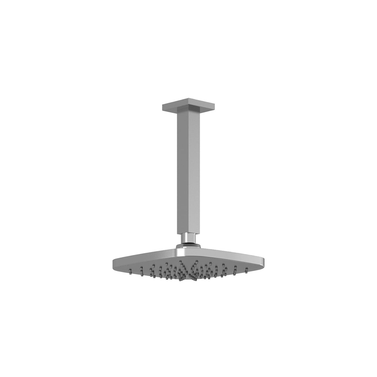 GRAFIK 200mm (7 7/8 inches) Rainhead and 203mm (8 inches) Vertical Ceiling Arm Chrome