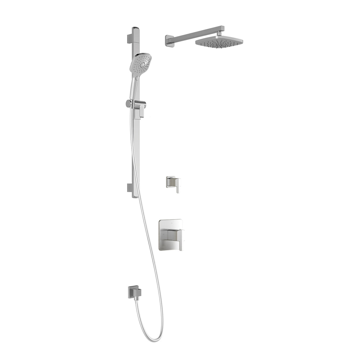 GRAFIK TD2 (Valves Not Included) : AQUATONIK T/P Shower System with Wallarm Chrome