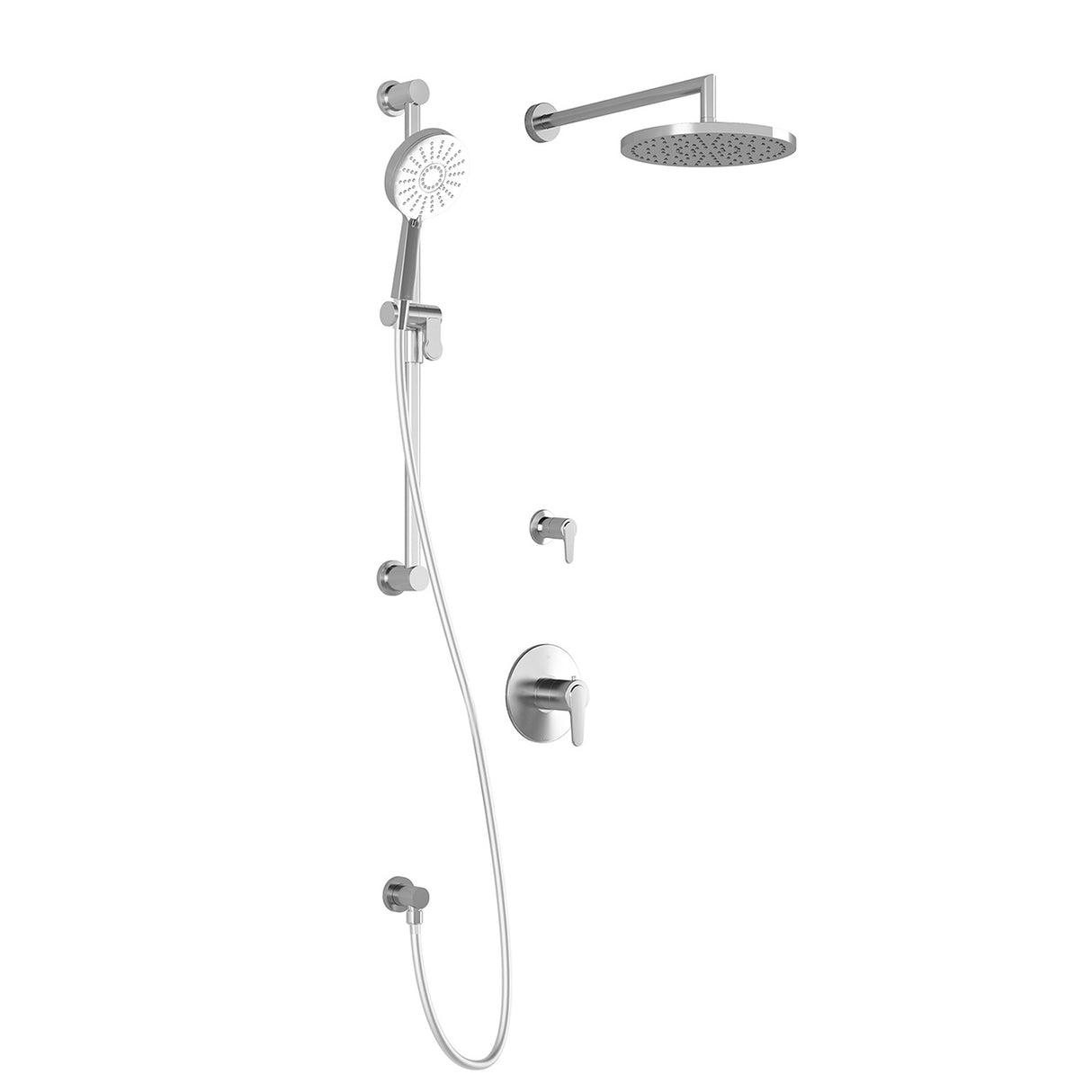 KONTOUR TD2 PLUS (Valves Not Included) : AQUATONIK T/P Shower System with Wallarm Chrome