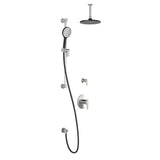 KONTOUR TD2 (Valves Not Included) : AQUATONIK T/P Shower System with Vertical Ceiling Arm