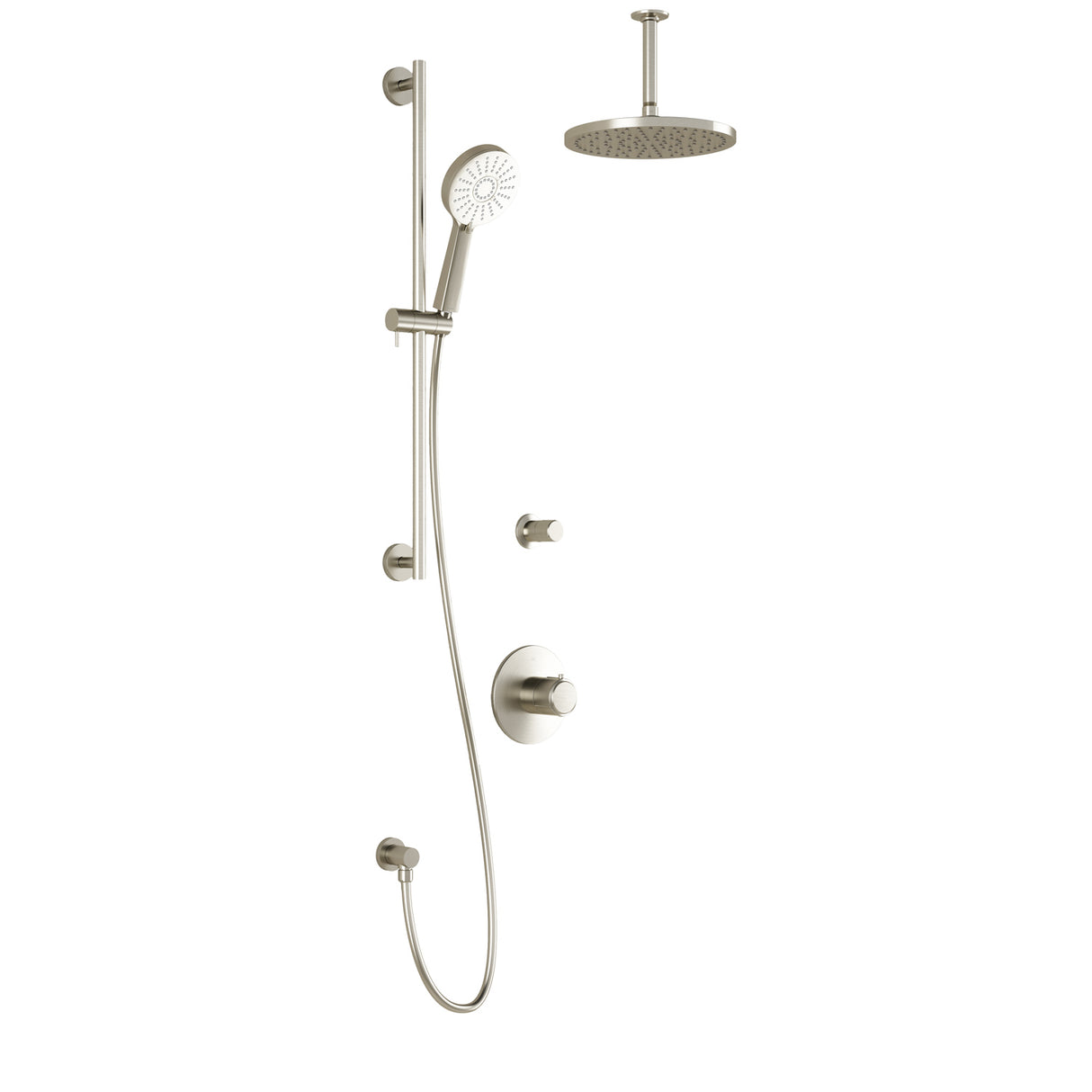 CIT  TD2 PLUS (Valves Not Included) : AQUATONIK T/P Shower System with Vertical Ceiling Arm