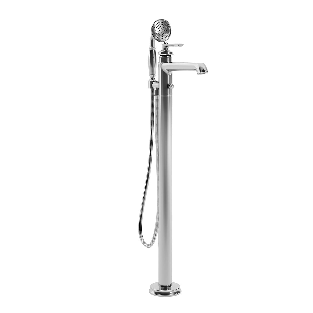RUSTIK Floormount Tub Filler with Handshower Chrome