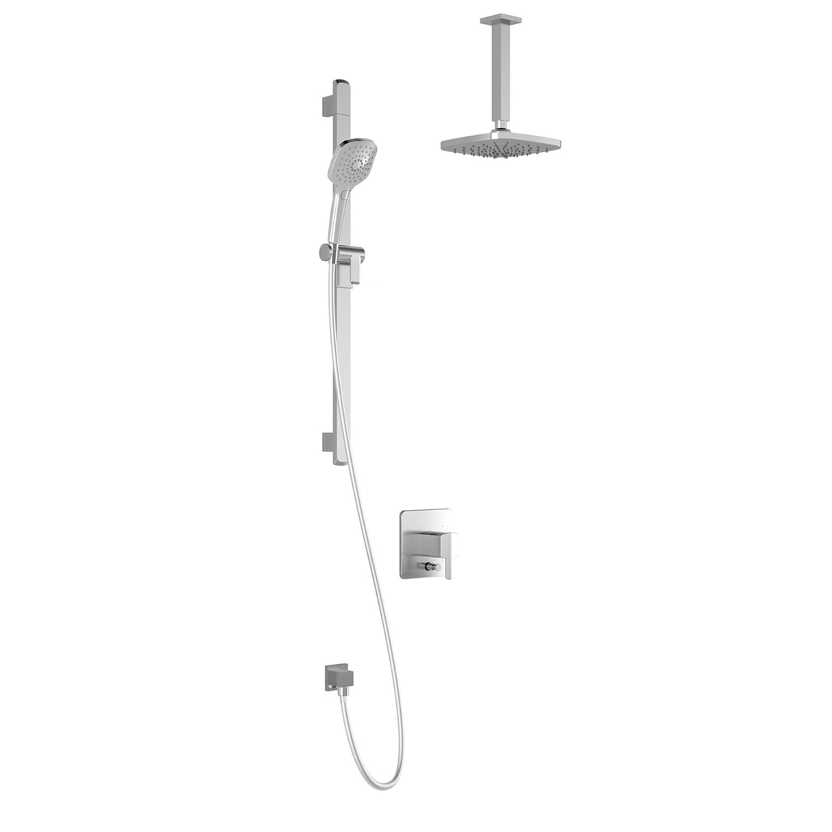 GRAFIK PB4 : Pressure Balance Shower System Vertical Ceiling Arm Chrome