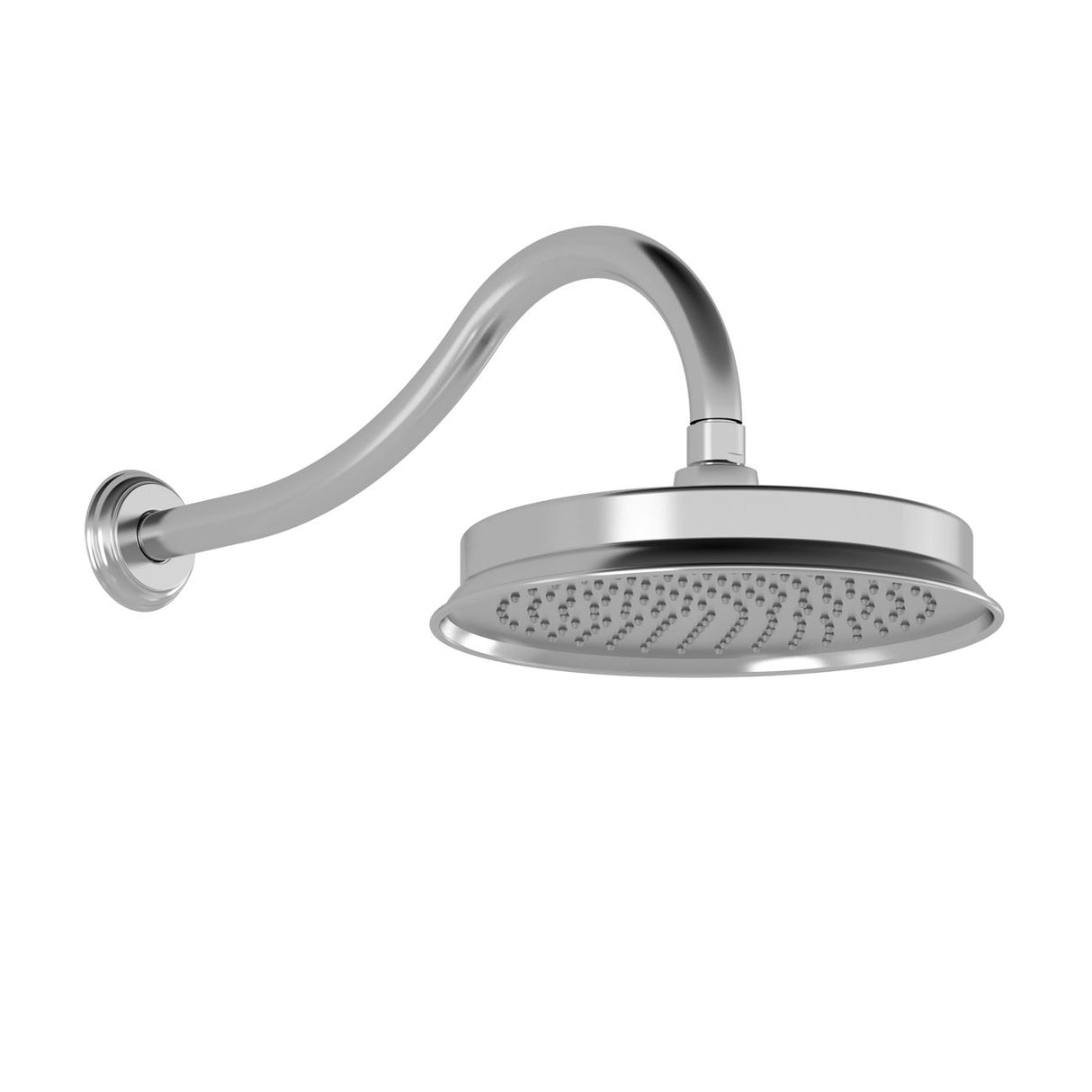 RUSTIK 229mm (9 inches) Rainhead and 344mm (131/2 inches) 90 Degrees Wallarm Chrome